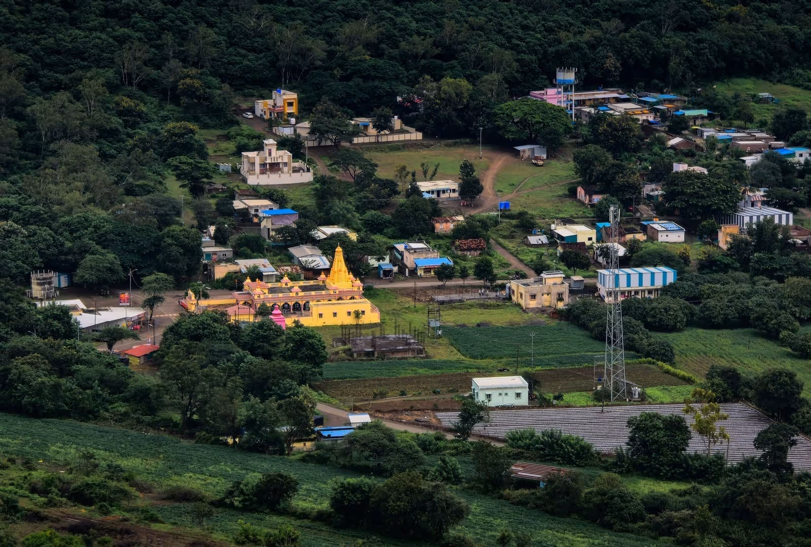 Gurupournima festival decorations at the Math